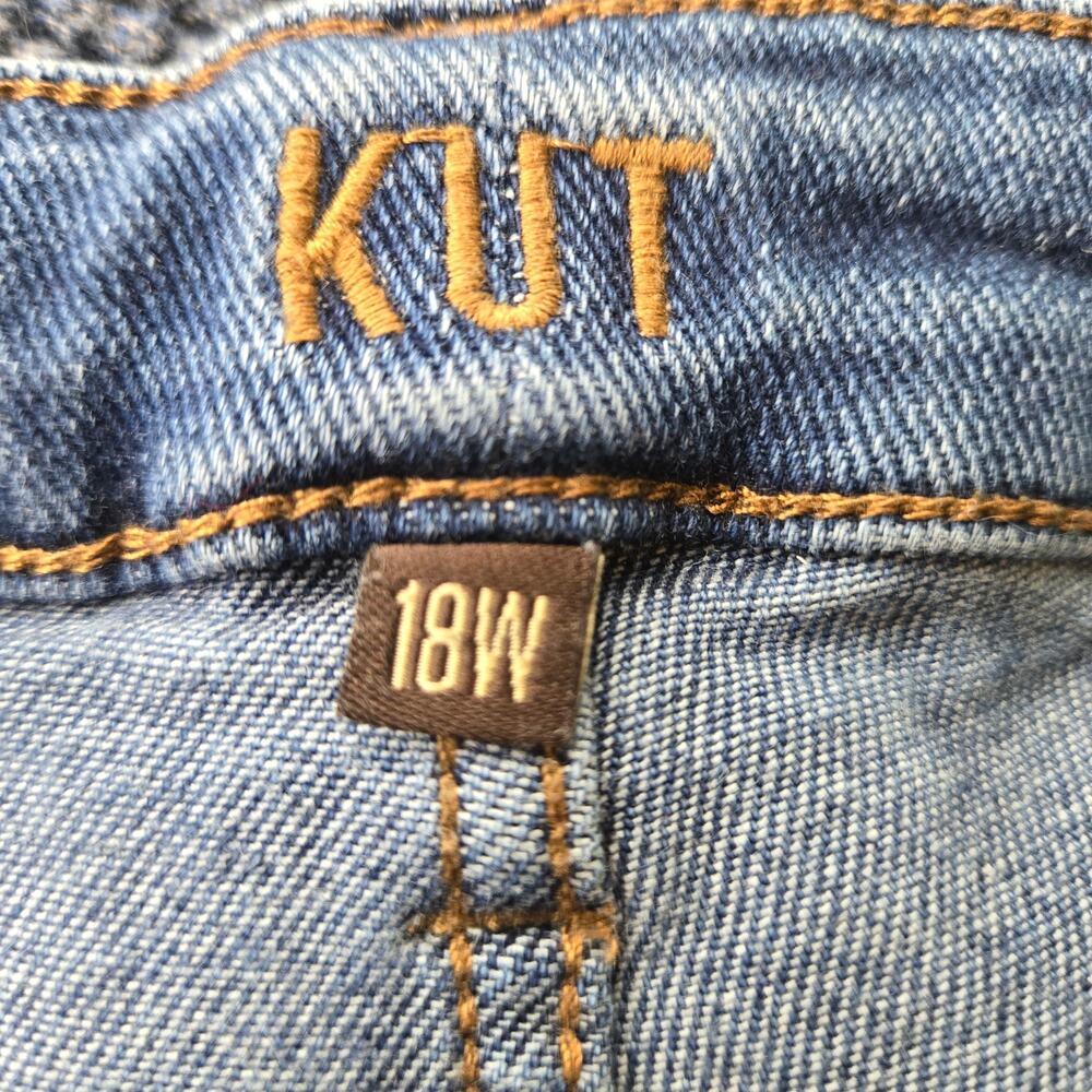 Kut from the Kloth Cuffed Jean Shorts Blue Size 18W - Picture 3 of 5